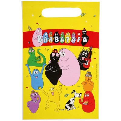 Set di 12 sacchetti per caramelle di Barbapapa, per regalini fine festa