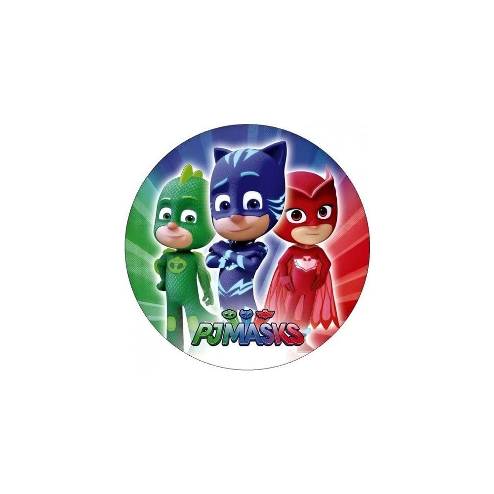 Cialda da 20 cm dei Super Pigiamini, PJ Masks, Cake topper