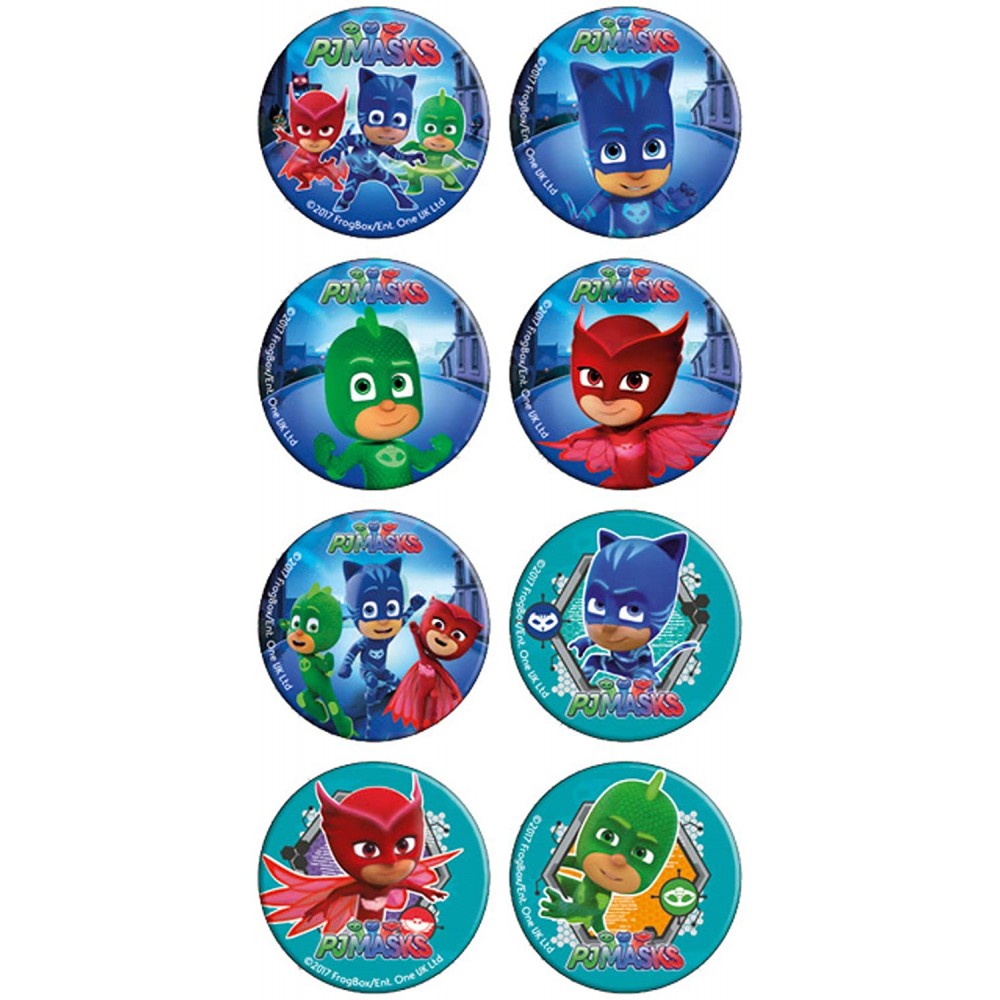 Set da 16 Mini Cialde Pj Masks , in asta da zucchero, per dolci