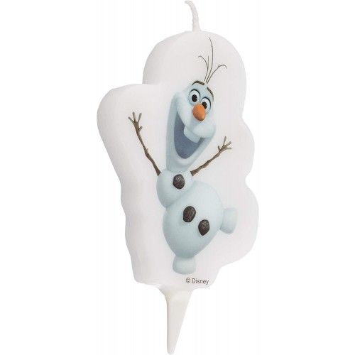 Candelina in cera di Olaf Frozen, per decorare torte di compleanno