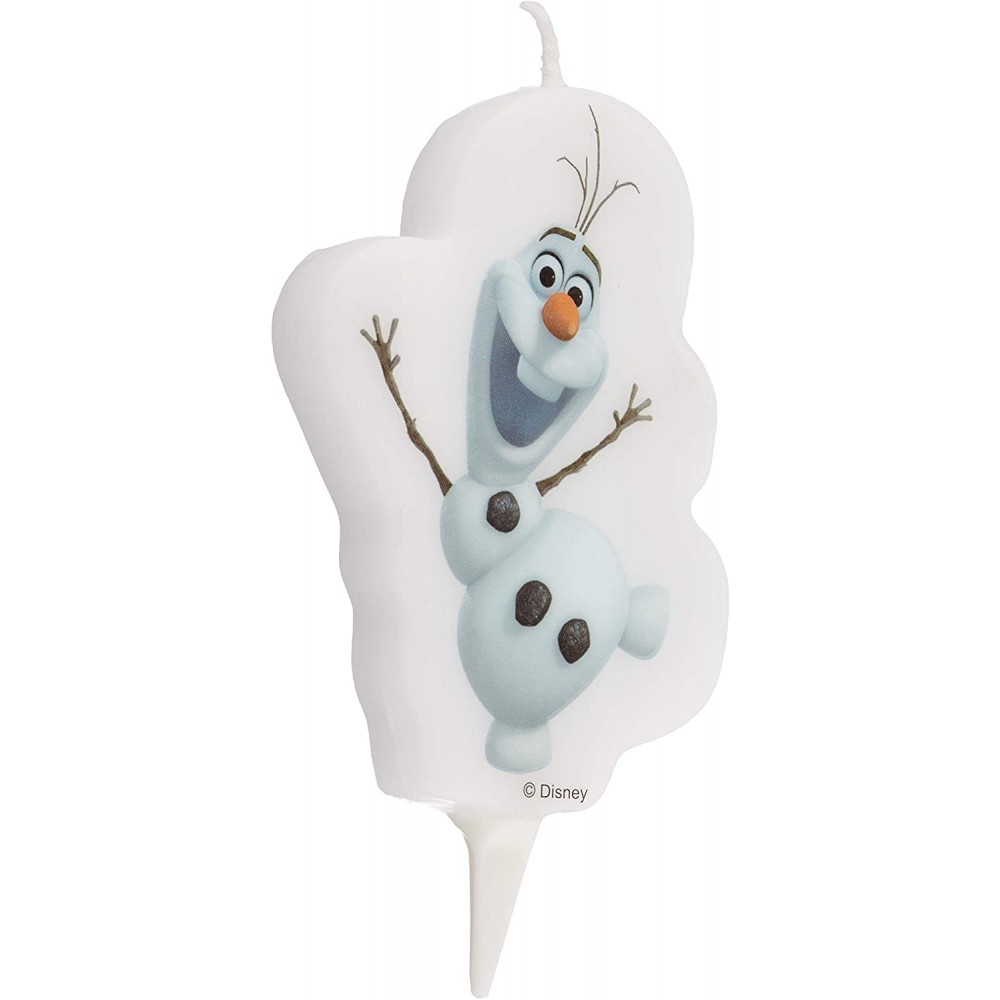 Candelina in cera di Olaf Frozen, per decorare torte di compleanno