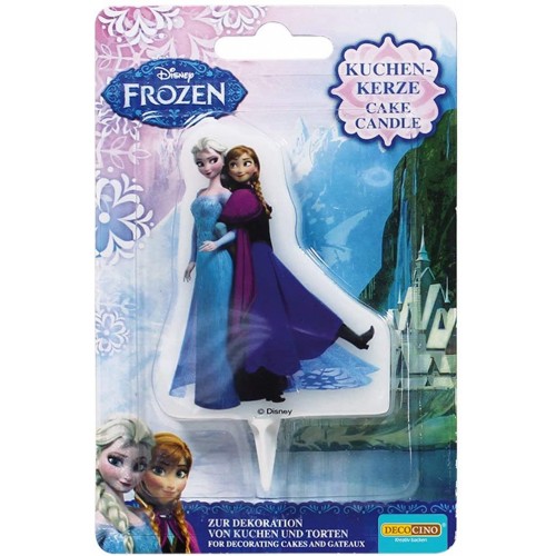 Candelina sagomata Anna e Elsa di Frozen 2 Disney, cake topper