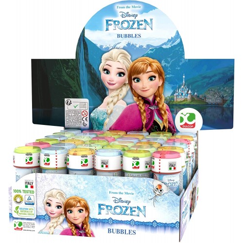 Espositore con 30 bolle di sapone Frozen Disney, per regaling fine festa