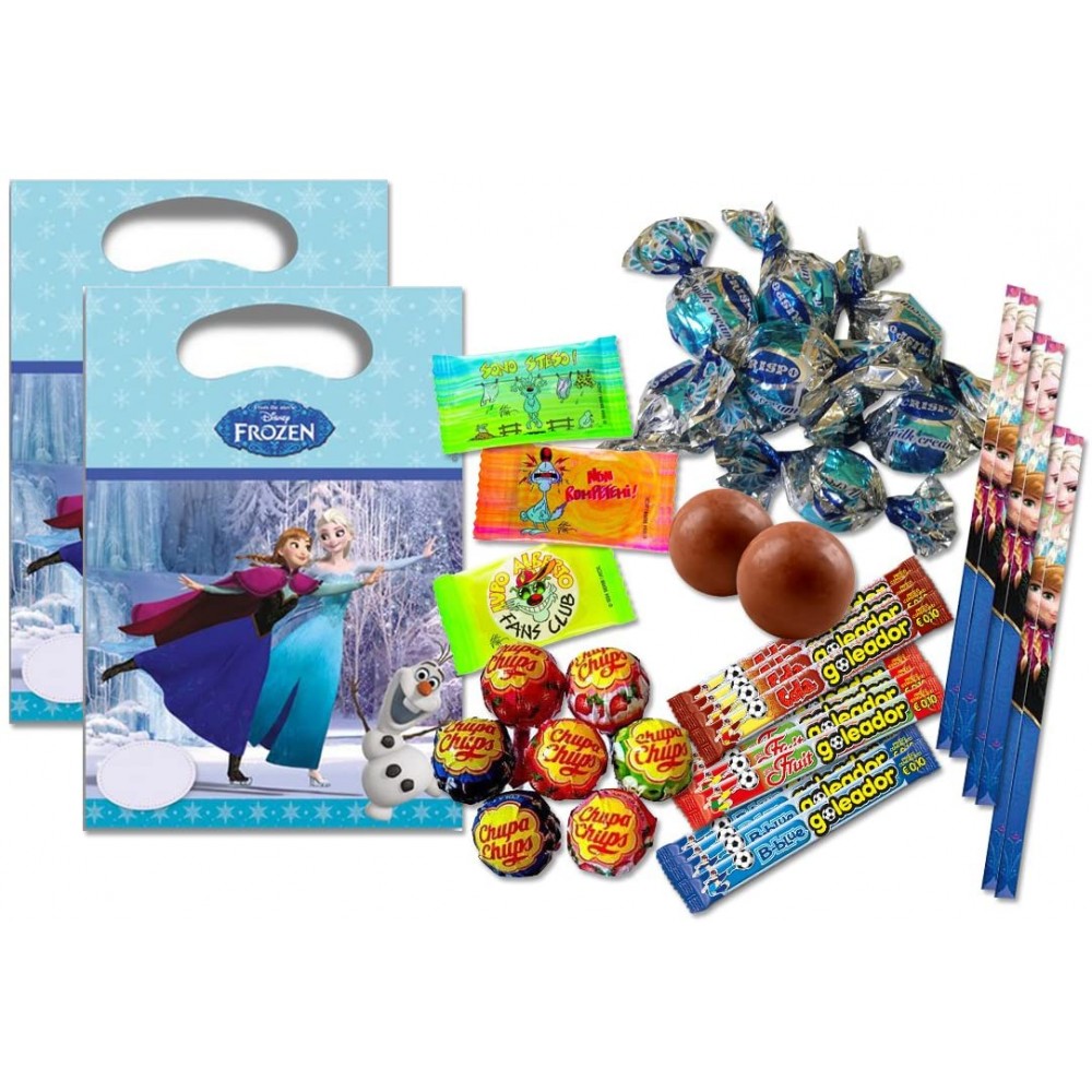 Set regalini fine festa Frozen 2 Disney, con sacchetti e caramelle