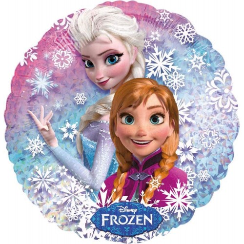 Palloncino tondo Anna e Elsa Frozen Disney, con licenza ufficiale