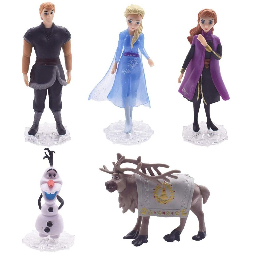 Set da 5 modellini Cake Topper personaggi Frozen disney
