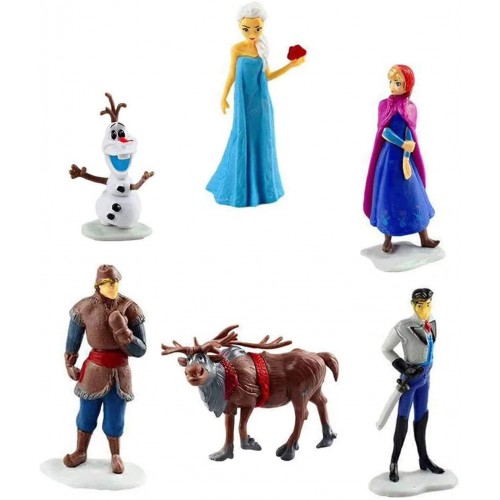 Set da 6 Cake Topper personaggi Frozen, per torte di compleanno