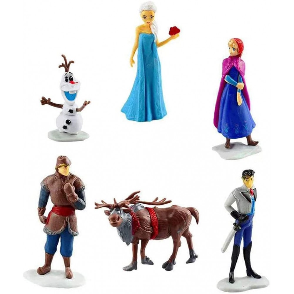 Set da 6 Cake Topper personaggi Frozen, per torte di compleanno