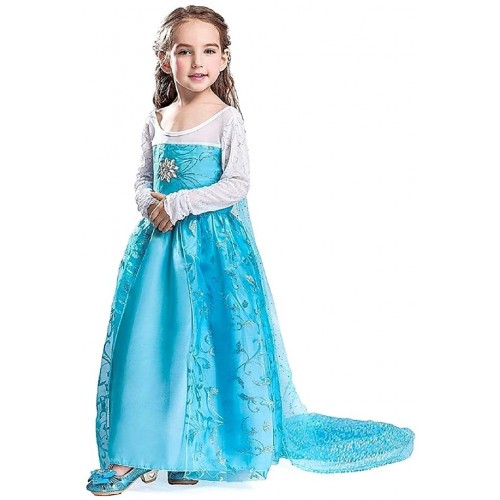 Costume principessa Elsa di Frozen per bambine, Carnevale e feste a tema