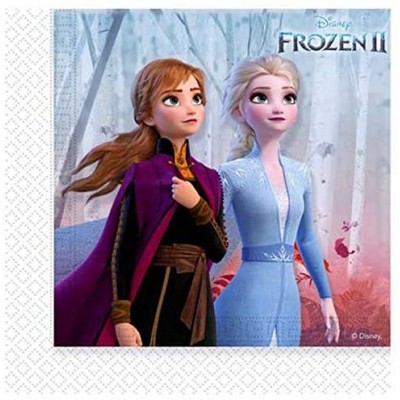 Kit da 20 Tovaglioli Frozen II - Disney, con Anna e Elsa