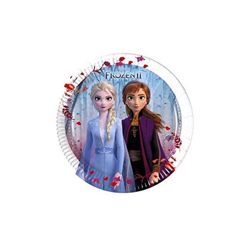Kit da 8 Piatti Dessert Frozen II - Disney, da 20 cm, in cartoncino