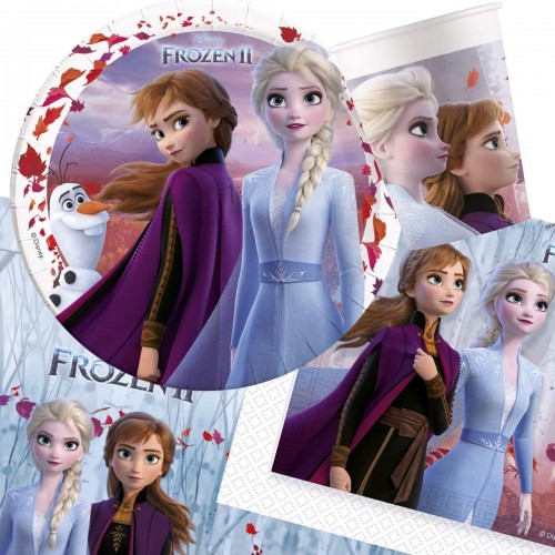 Kit festa per 8 bambini Frozen II Disney, articoli festa usa e getta