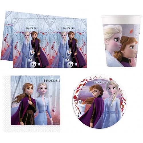 Set festa per 16 invitati Frozen Il Segreto di Arendelle, party box