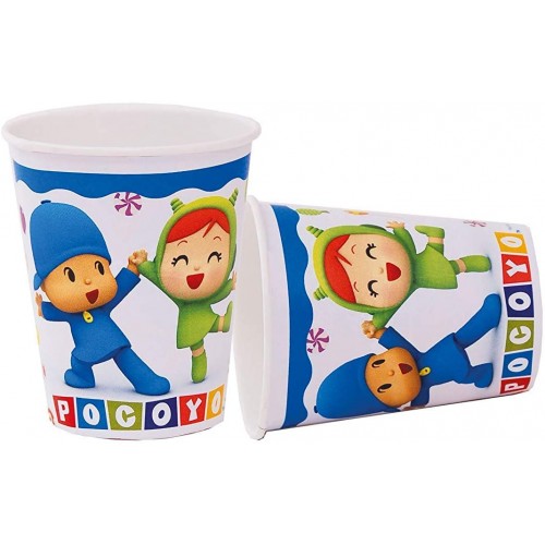 Confezione da 8 bicchieri di Pocoyo e Nina da 220 ml