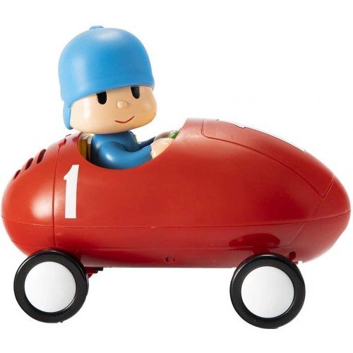 Giocattolo Pocoyo con auto da corsa, idea regalo per bambini