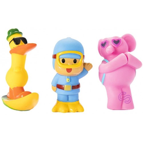 Set da 3 giocattoli da bagno di Pocoyo, per bambini