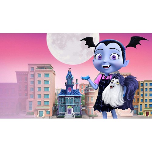 Cialda rettangolare Vampirina personalizzabile, topper cake