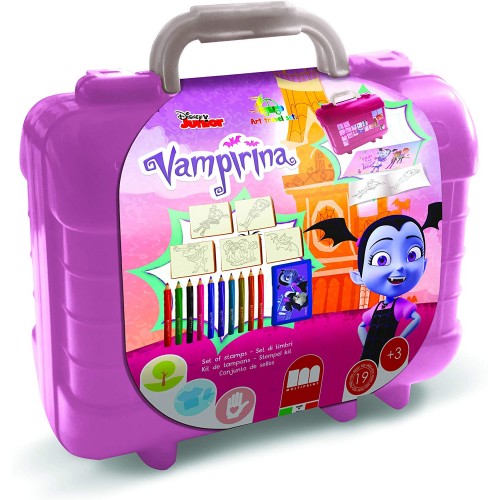 Valigetta Vampirina, con timbrini e album da colorare, 64 pezzi