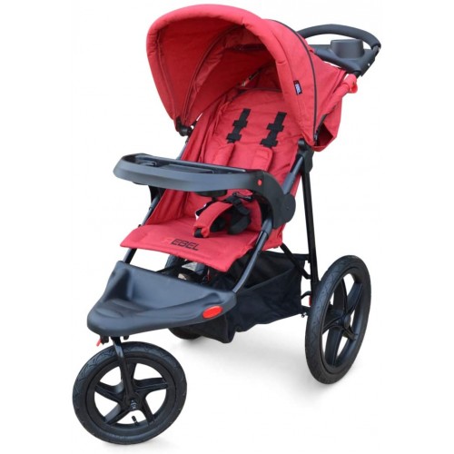 Passeggino 3 Ruote, colore rosso - Papilioshop Rebel, sportivo