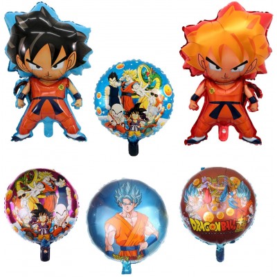 Kit da 6 Palloncini Dragon Ball Z in lamina, supershape