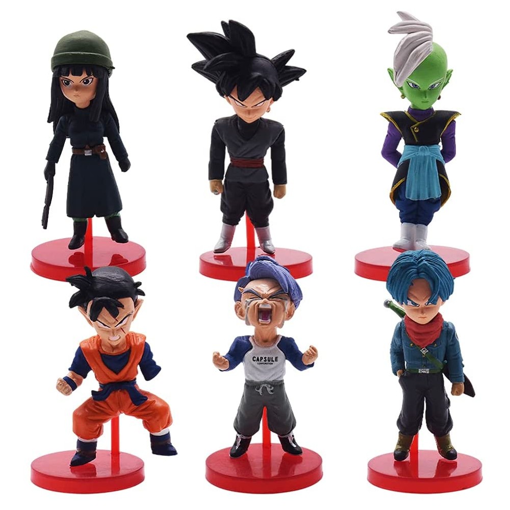 Set da 6 cake topper Dragon Ball Z, decorazioni in pvc