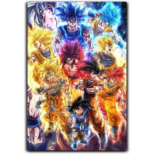 Poster di Dragon Ball Z, con tutti i personaggi, per cameretta o feste