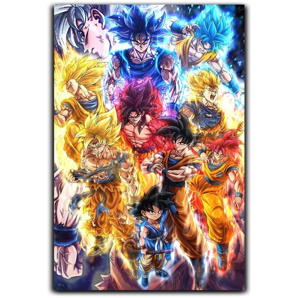 Poster di Dragon Ball Z, con tutti i personaggi, per cameretta o feste