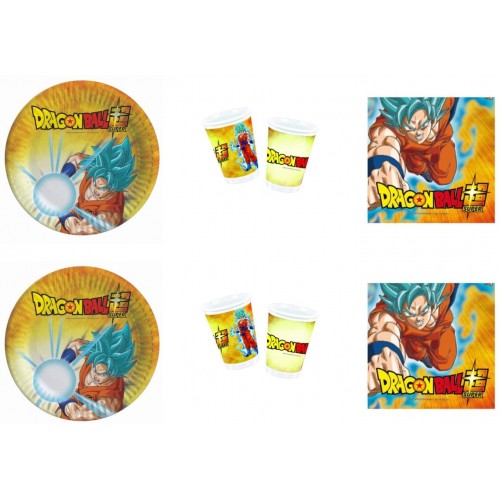 Set festa 24 invitati - Dragon Ball Super, con Goku e Vegeta