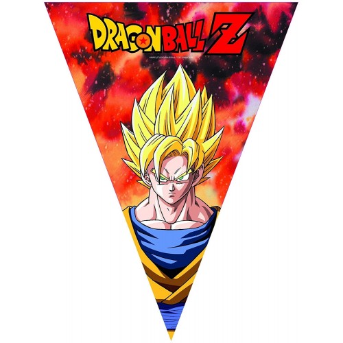 Bandierine triangolari Dragon Ball Z, festone compleanno