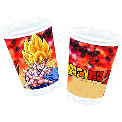 Set da 8 Bicchieri Dragon Ball Z di plastica 200 ml