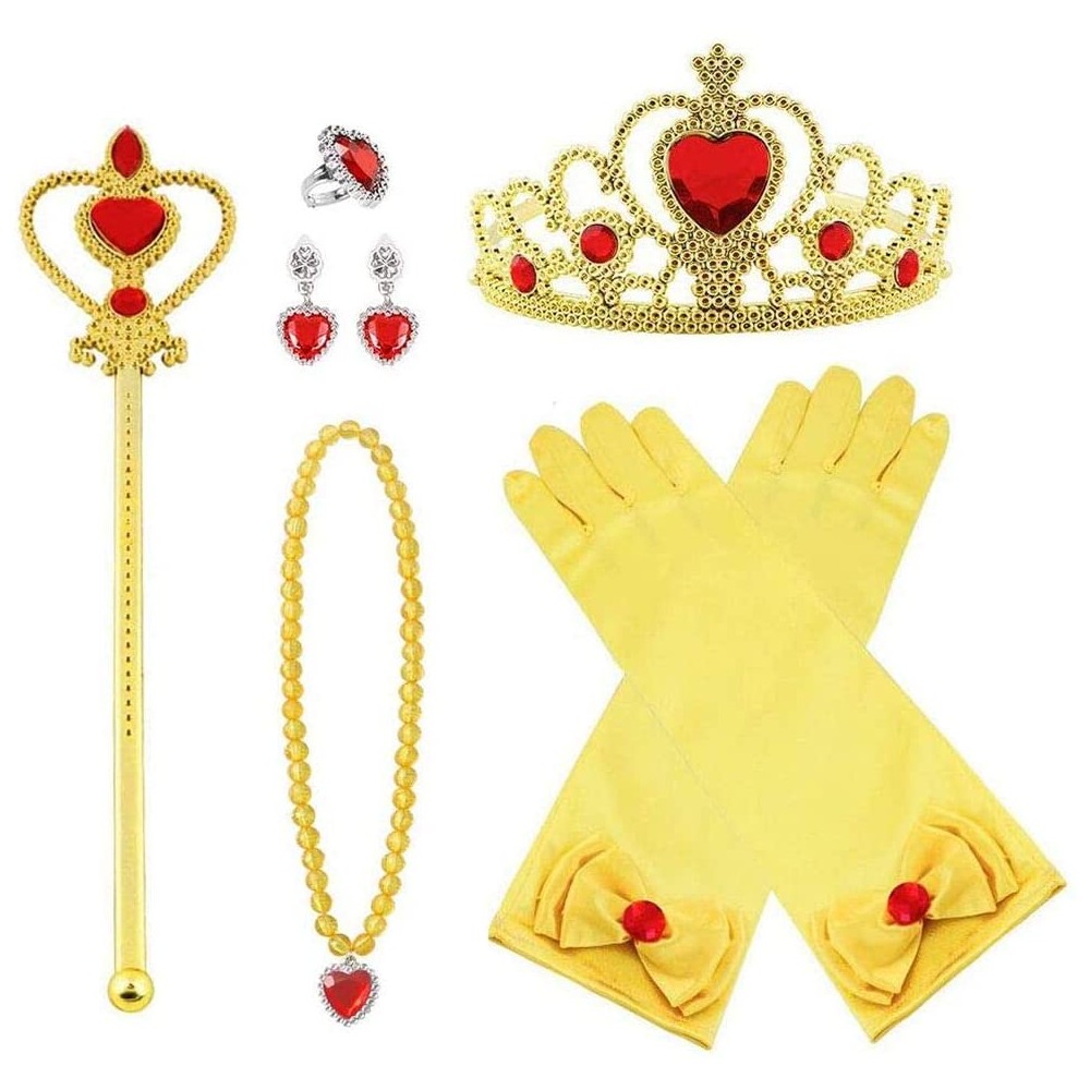 Set accessori costume da Principessa, colore giallo, per bambine