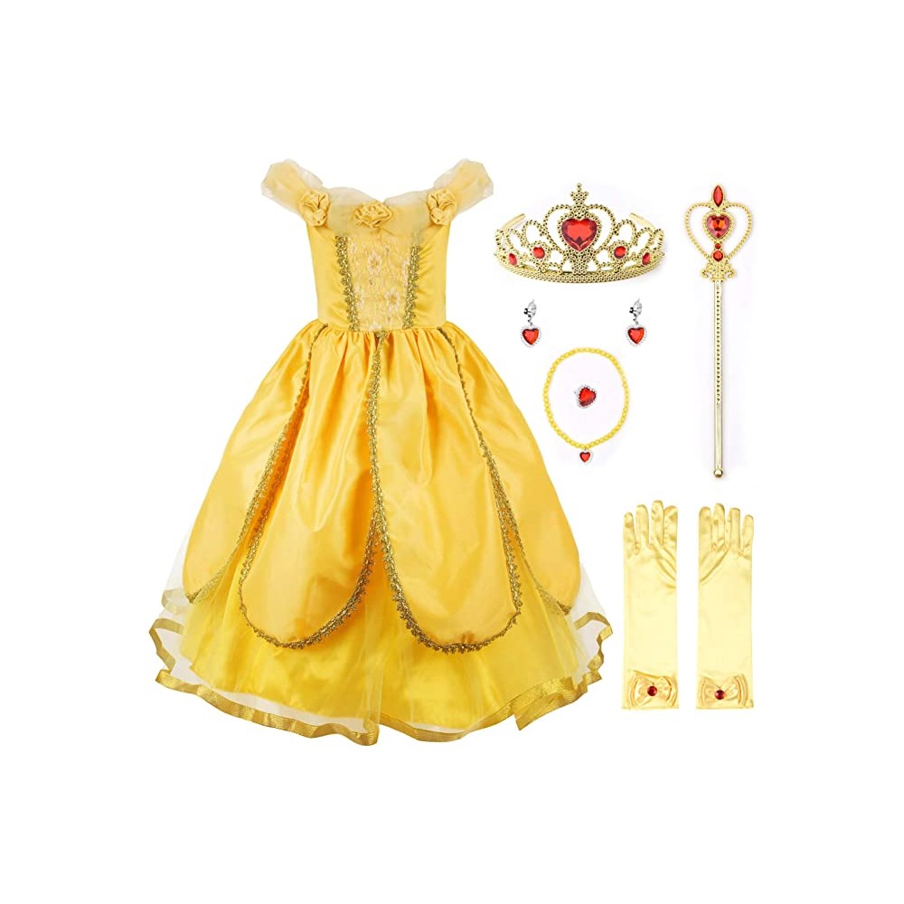 Costume da Principessa Belle con accessori, per bambine