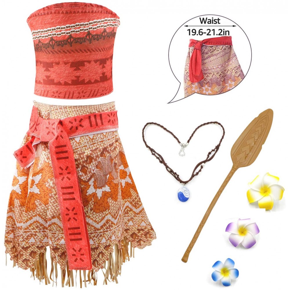 Costume di Vaiana Moana per bambine - Disney, con accessori