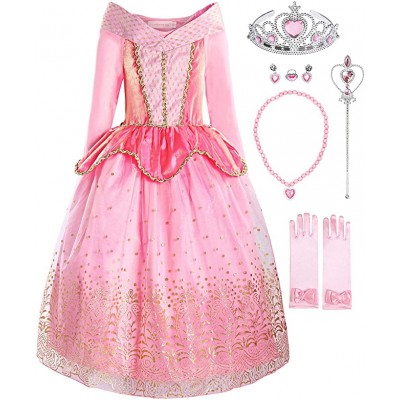 Vestito principessa Aurora, con accessori, travestimento carnevale
