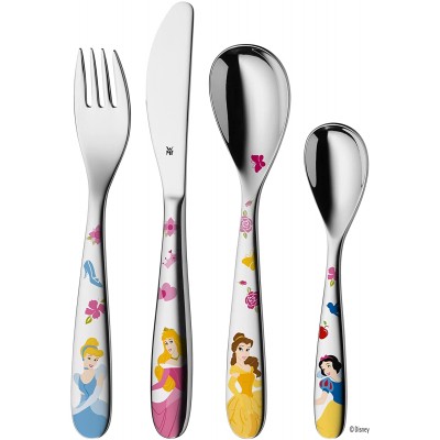 Set posate Principesse Disney, 4 pezzi, in acciaio