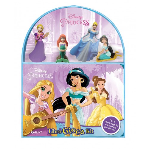 Kit Libro per giocare con 4 personaggi 3D - Principesse Disney