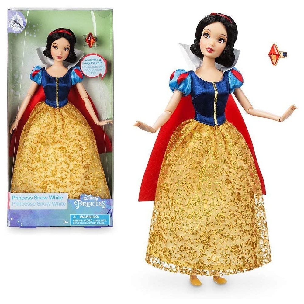 Bambola Biancaneve Disney, con anello, giocattolo per bambini