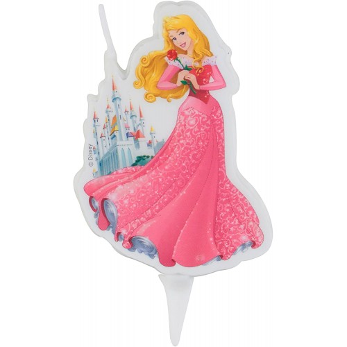 Candelina Principessa Aurora Disney, in cera, per torte di compleanno