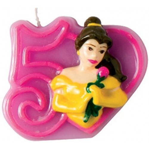 Candelina Numero 5, Belle Principesse Disney, cake topper