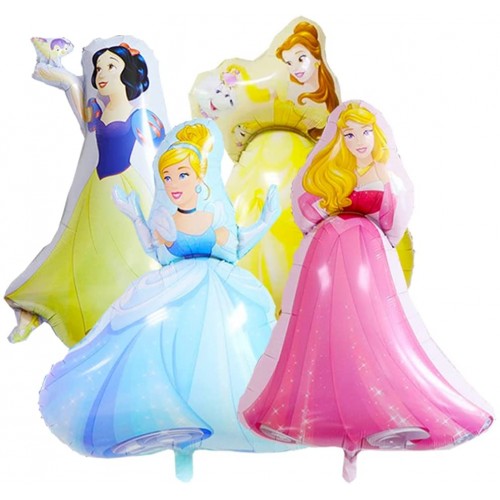 Set da 4 Palloncini Foil delle Principesse Disney, per compleanni originali