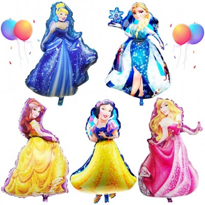 5 Palloncini Foil sagomati Principesse Disney