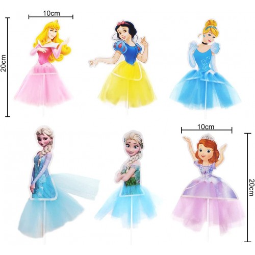 6 Cake topper Principesse Disney