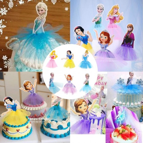 6 Cake topper Principesse Disney