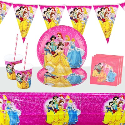Kit Compleanno Principesse Disney per 8 persone con palloncini