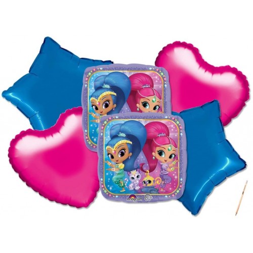 6 Palloncini in foglio di alluminio Shimmer e Shine