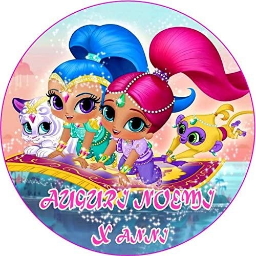 Cialda per torta Shimmer e Shine personalizzabile