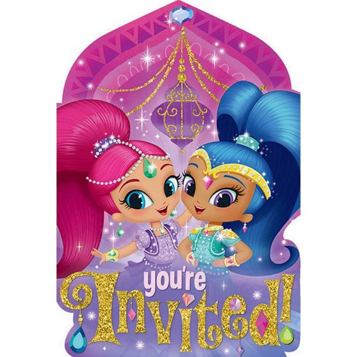 Set da 8 Inviti Compleanno Shimmer e Shine