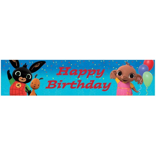 Banner Bing compleanno da 2.7 m x 20 cm, Happy Birthday