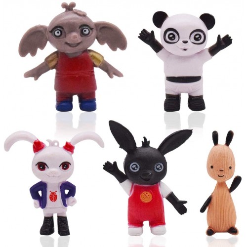 Set da 5 cake topper personaggi Bing, tridimensionali