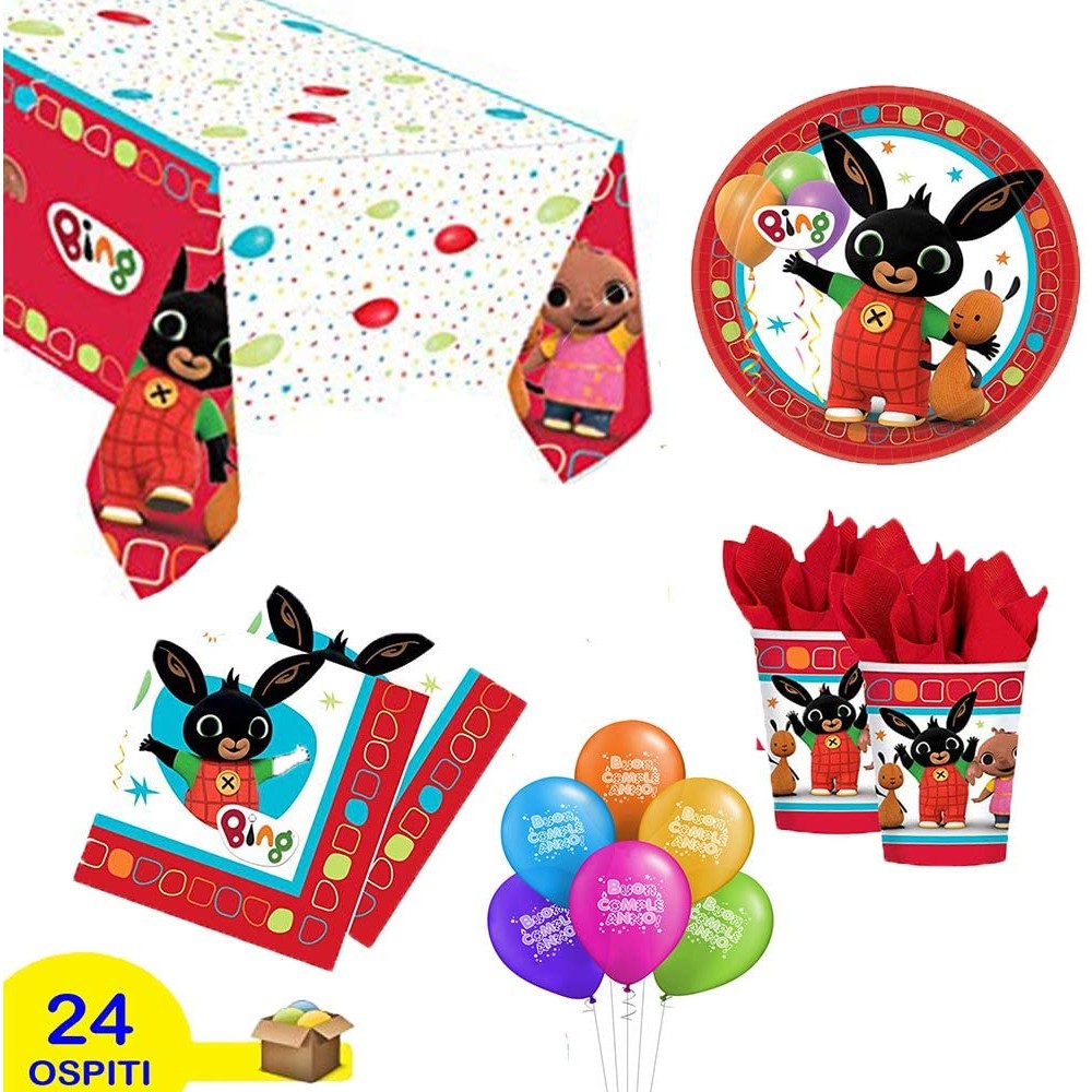 Kit festa Bing per 24 bambini, coordinato per feste